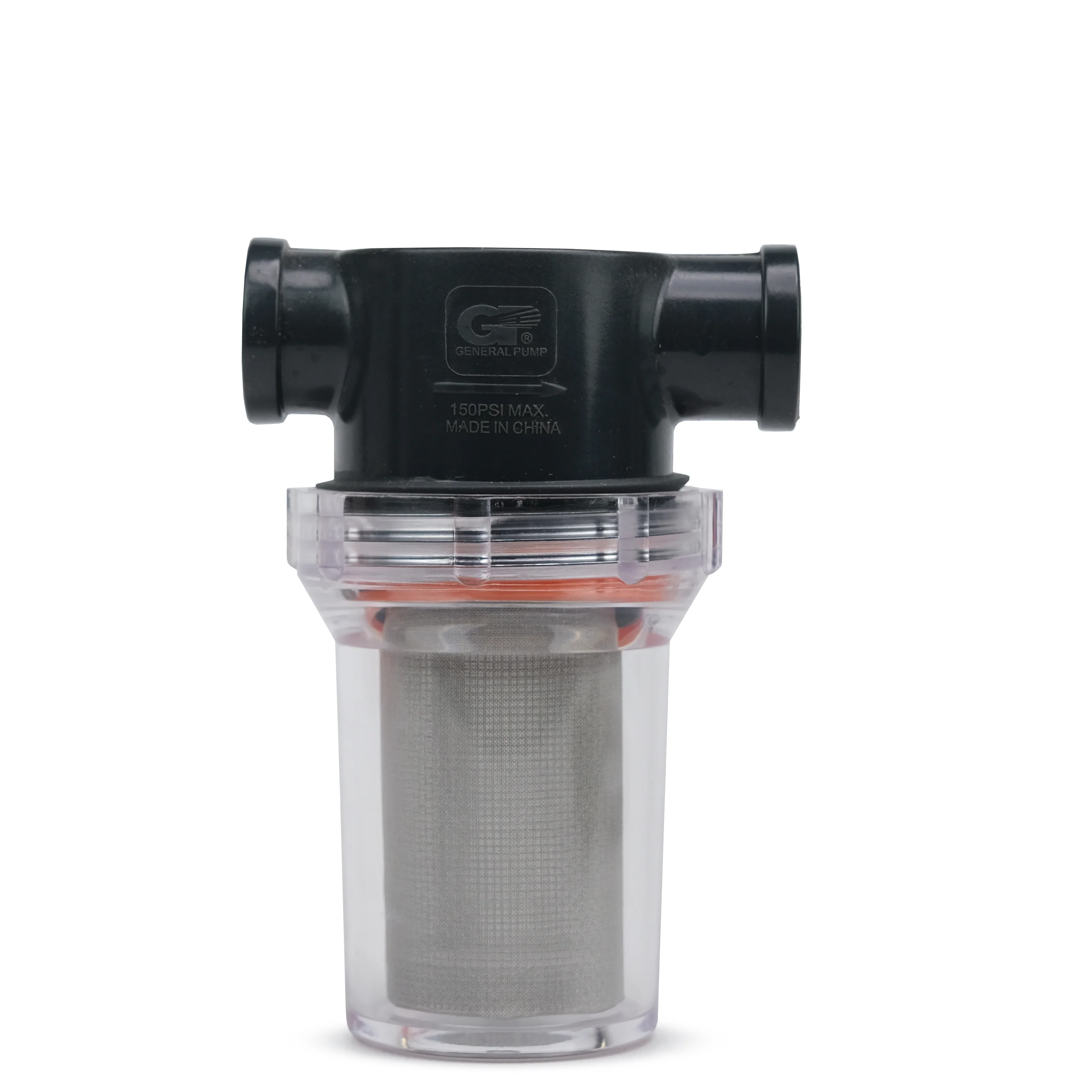 General Pump Clear Bowl Filter w/ Stainless 80 Mesh Screen (1/2" NPT)