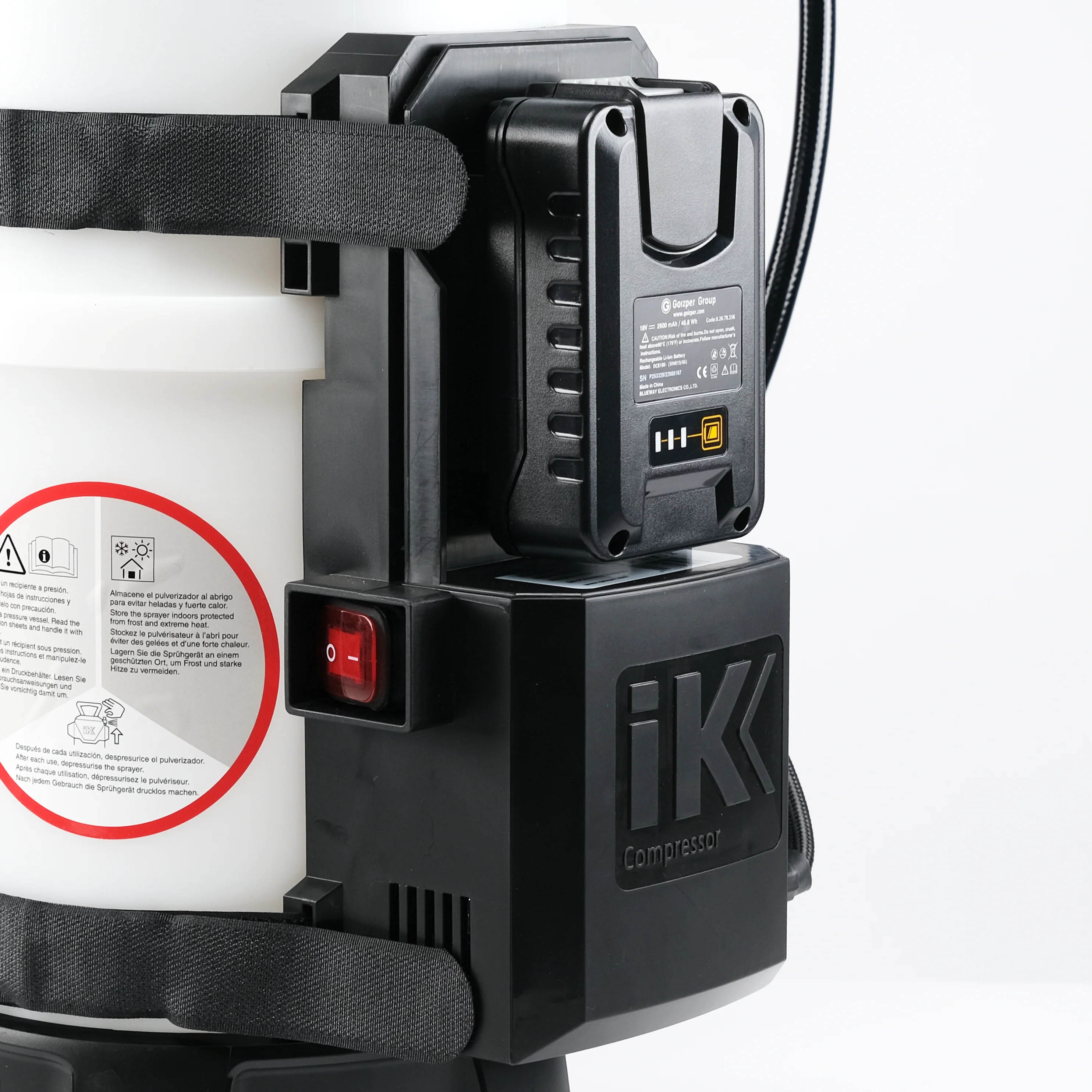 iK E Foam Pro 12 with Battery Powered Air Compressor - Image 6