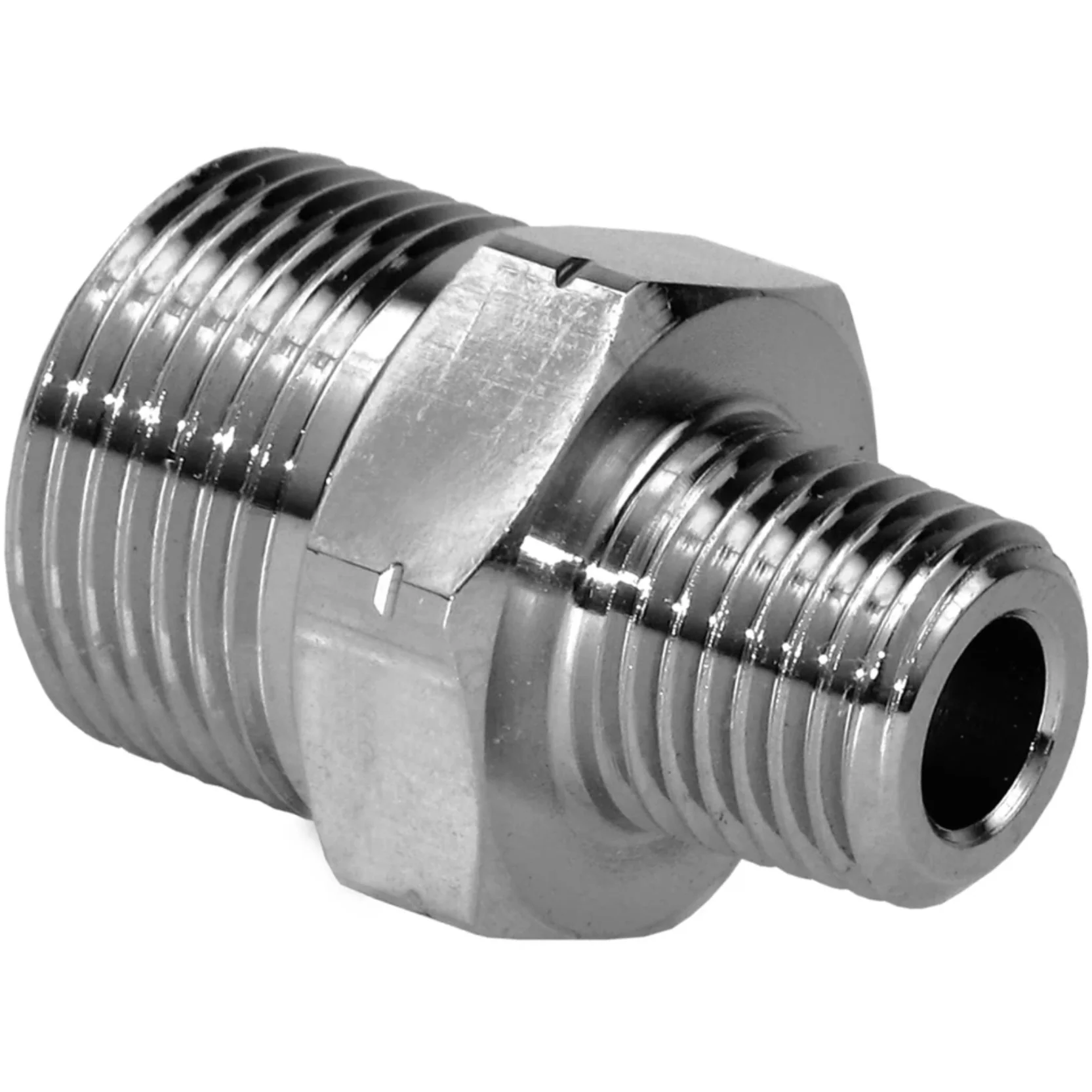 Mosmatic fitting VER 7000 psi brass nickel NPT 3/8inNPTF to Male G1/4inM 51.129