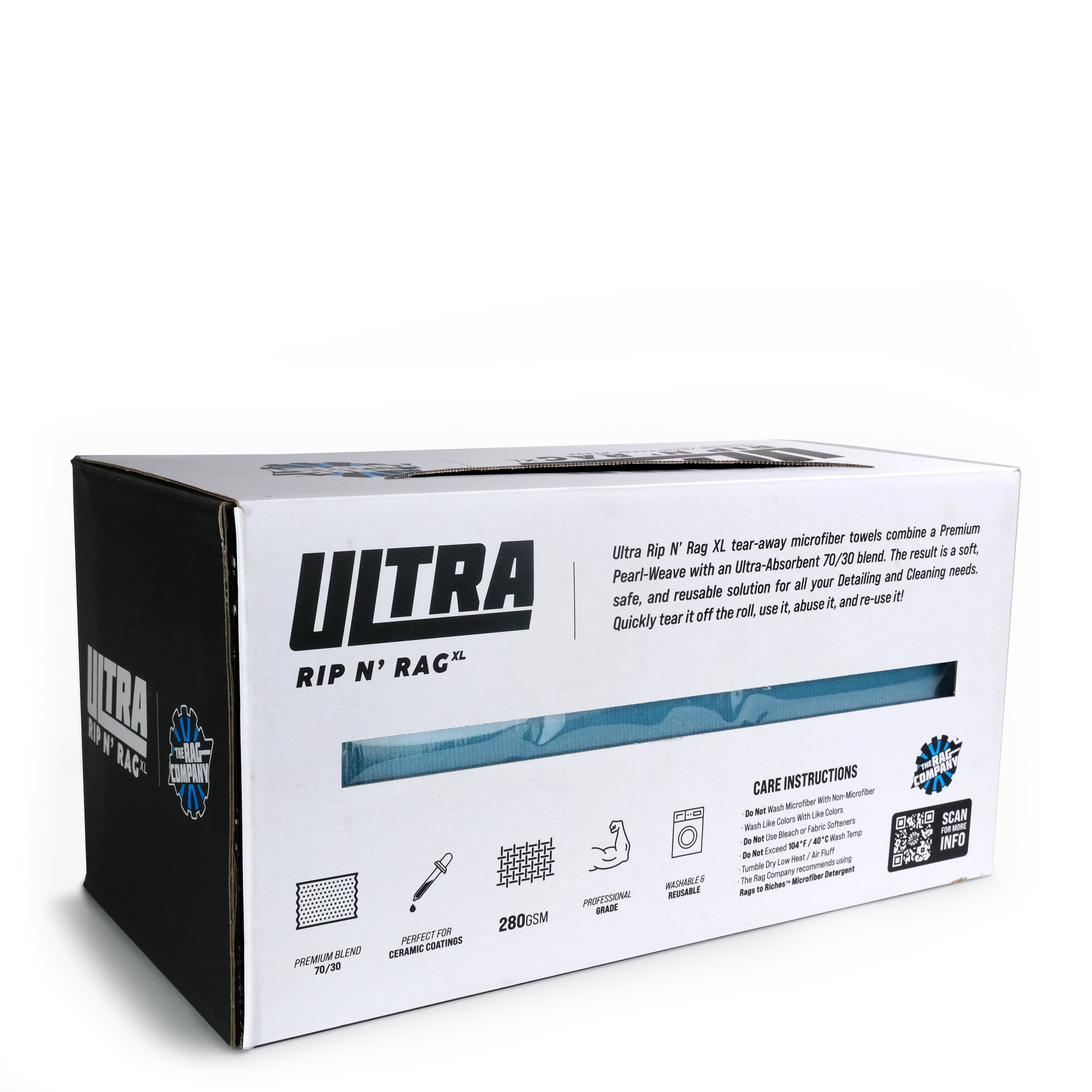 The Rag Company Ultra Rip N' Rag XL Multi Purpose Microfiber Towels: 50 COUNT, 16" X 16" - Image 3